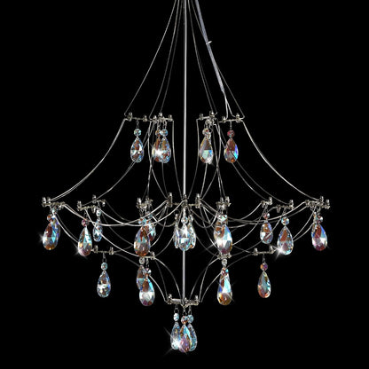 Crystal Chandelier 23.6 inch Sliver Round Chandelier
