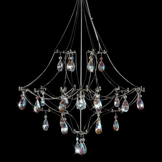 Crystal Chandelier 23.6 inch Sliver Round Chandelier