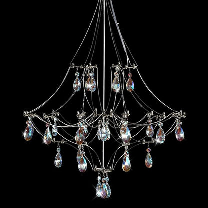 Crystal Chandelier 23.6 inch Sliver Round Chandelier