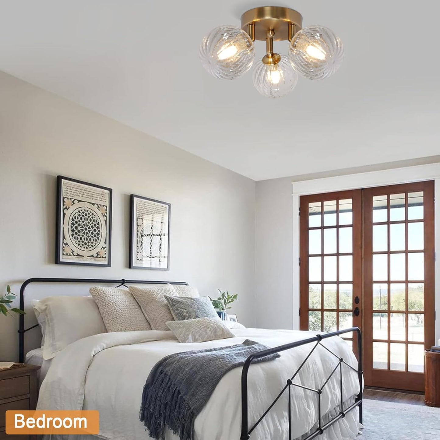 Bubble Ball Swirl Glass Ceiling Pendant Light