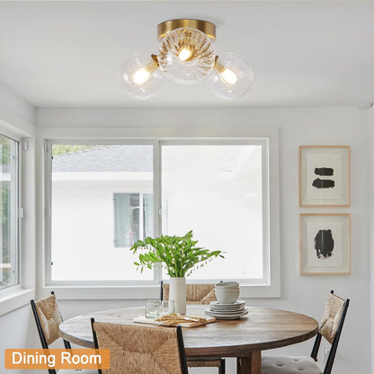 Bubble Ball Swirl Glass Ceiling Pendant Light