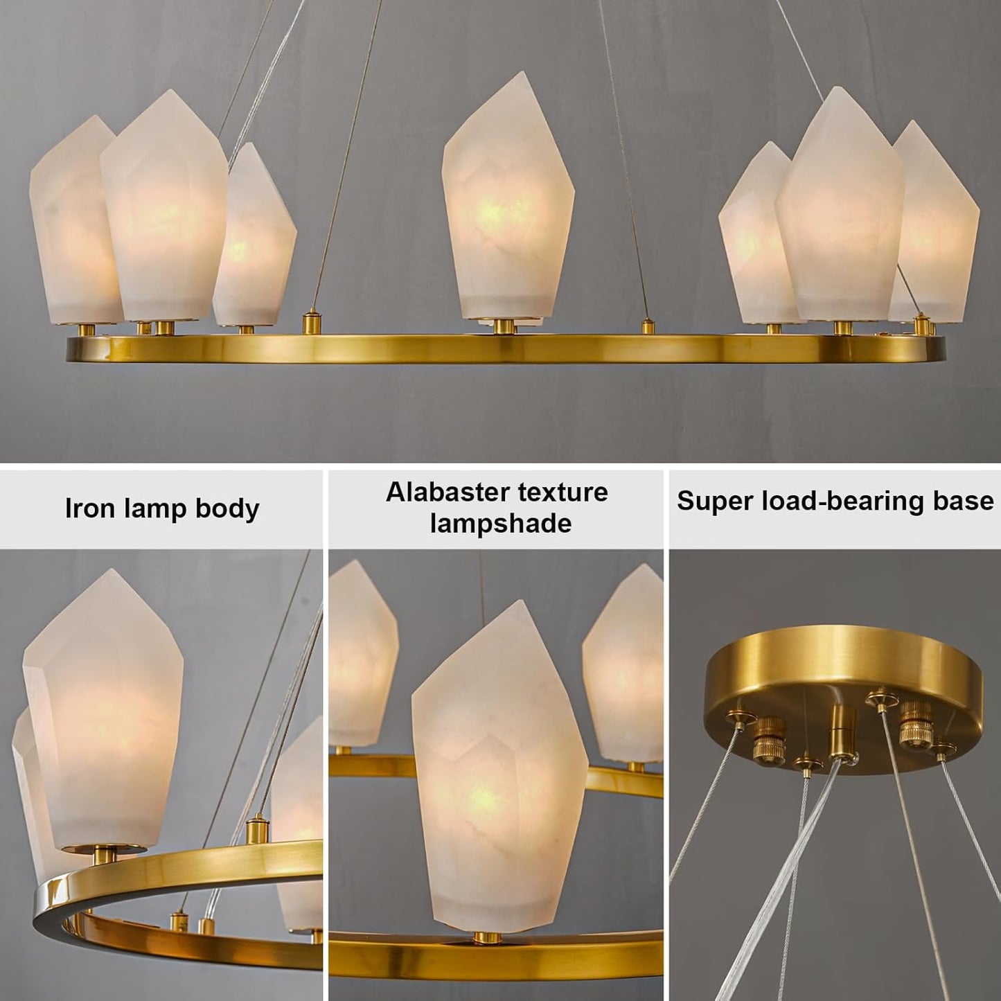 Aibeaury Wagon Wheel Chandelier