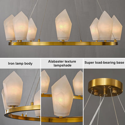 Aibeaury Wagon Wheel Chandelier