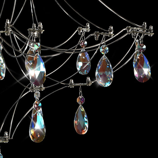 Crystal Chandelier 23.6 inch Sliver Round Chandelier