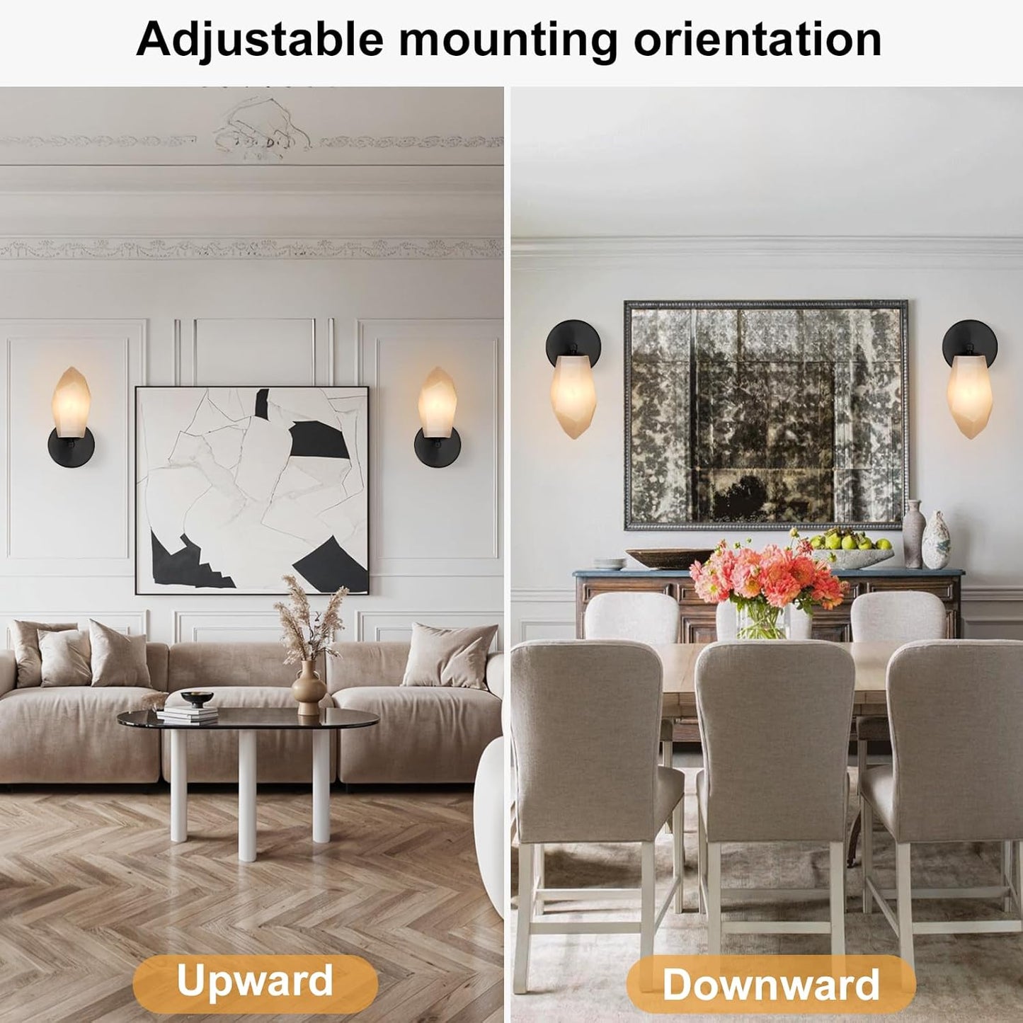Black Alabaster Wall Sconce