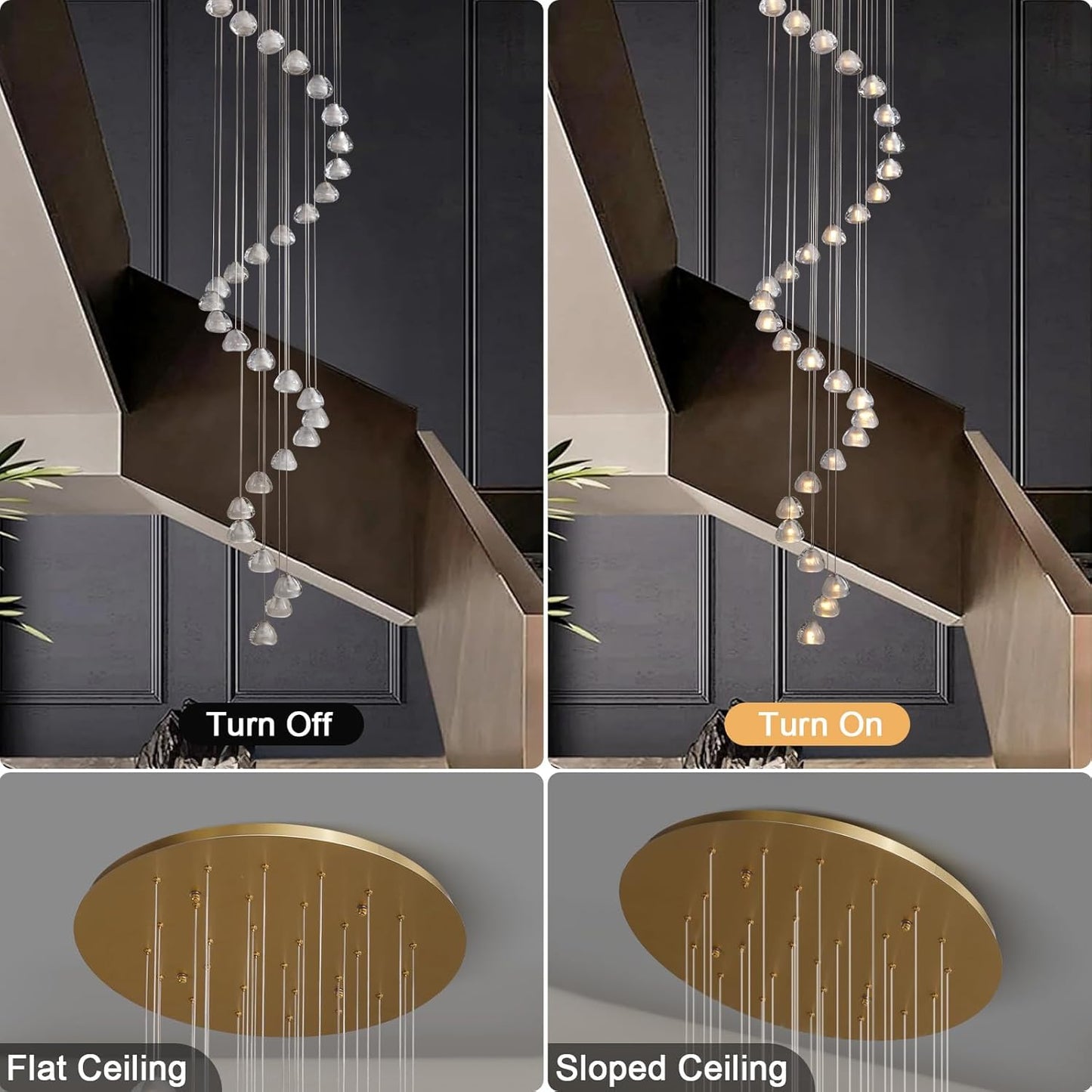 Crystal Staircase Chandelier