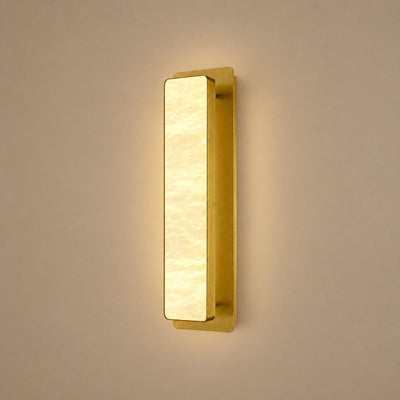 Tricolordeer Modern Rectangular Alabaster Wall Sconce
