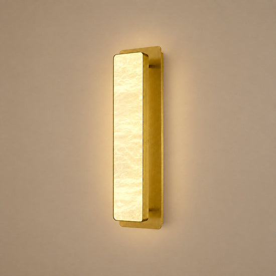 Tricolordeer Modern Rectangular Alabaster Wall Sconce