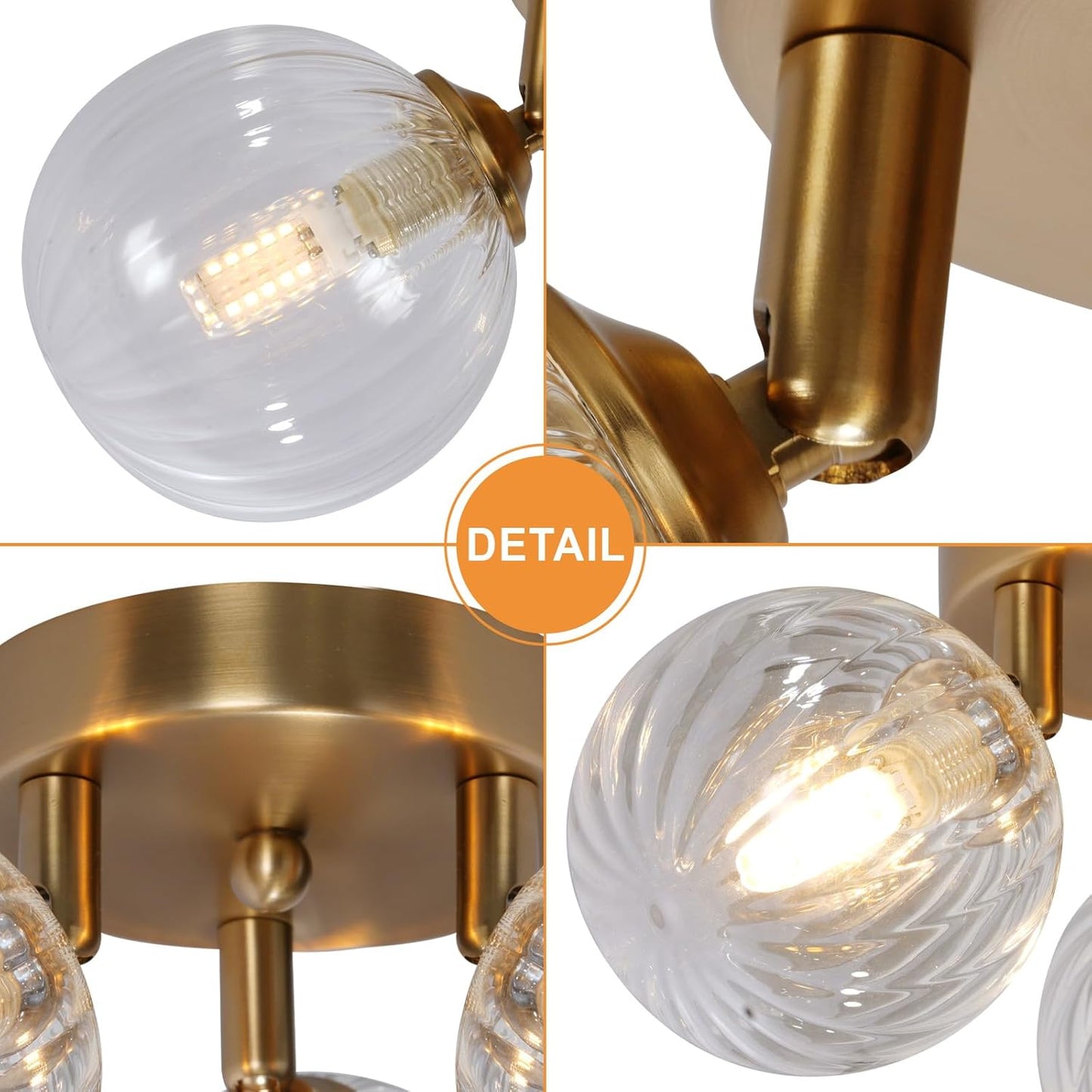 Bubble Ball Swirl Glass Ceiling Pendant Light