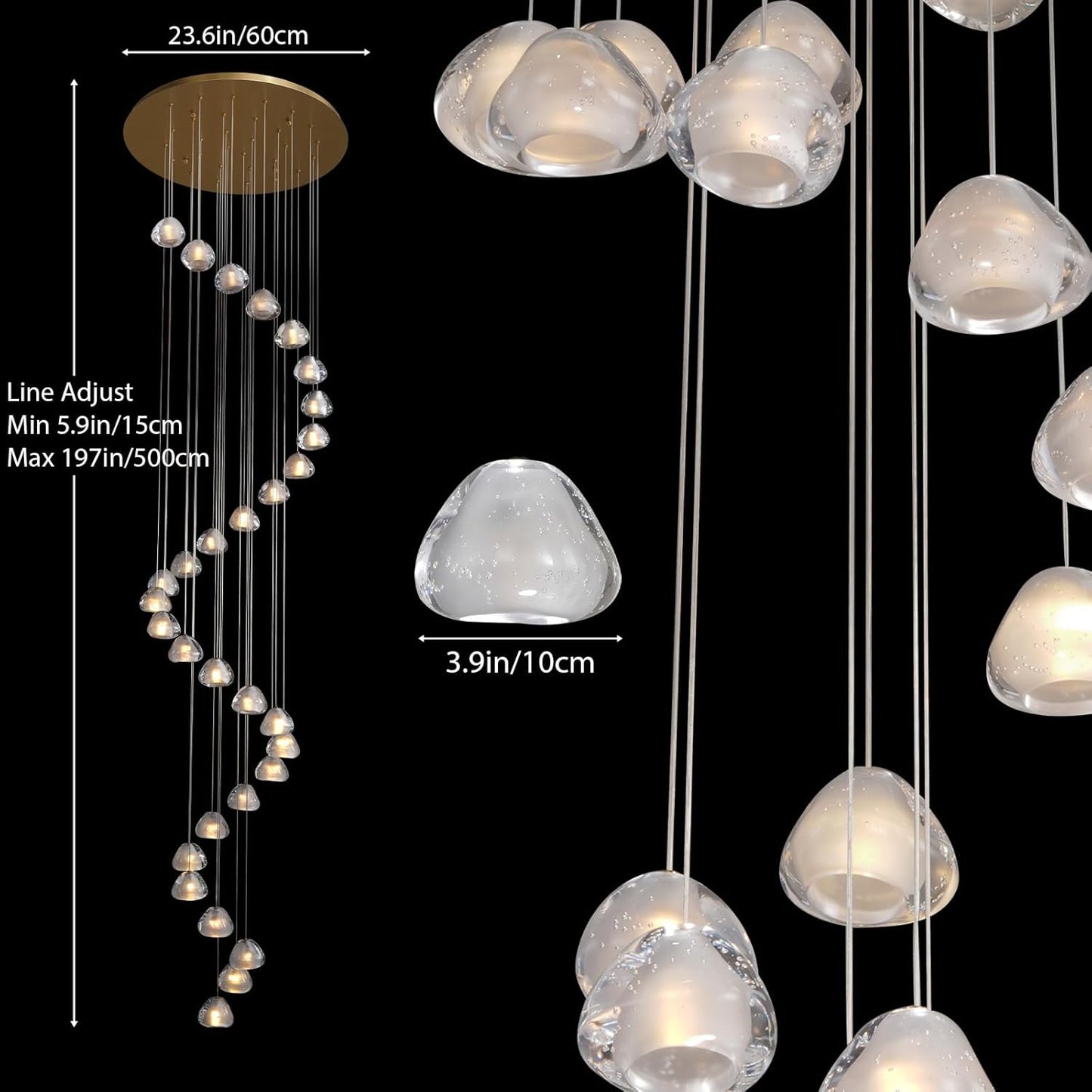 Crystal Staircase Chandelier