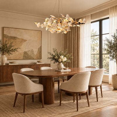 Tricolordeer Botanical Oval 6-10 Light Chandelier