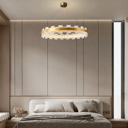 Modern Alabaster Linear Chandelier 31.5