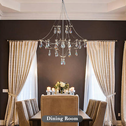 Crystal Chandelier 23.6 inch Sliver Round Chandelier