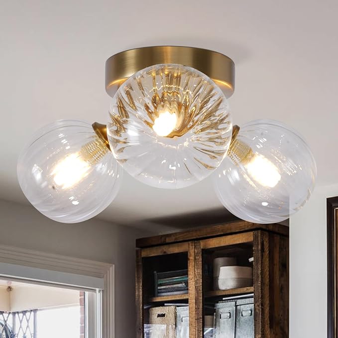 Bubble Ball Swirl Glass Ceiling Pendant Light