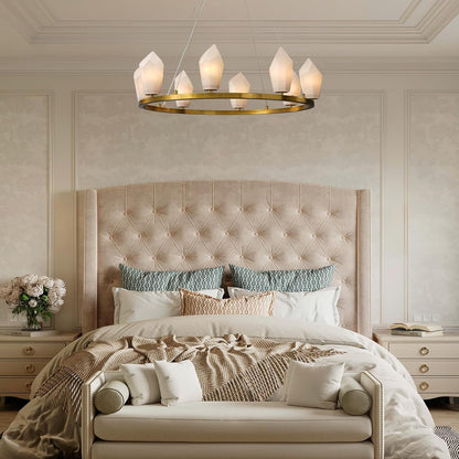 Aibeaury Wagon Wheel Chandelier