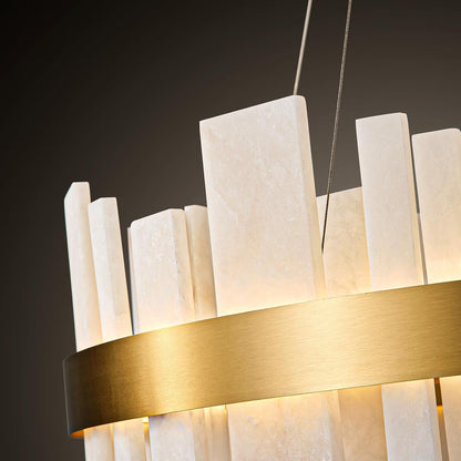 Alabaster Round Chandelier
