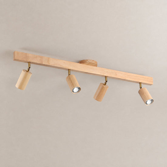 Natural Wood Beam Light Spotlight, L 5.1~47.2-Inch x H 8.7-Inch, Wood, Warm Light for Living Room & Bedroom