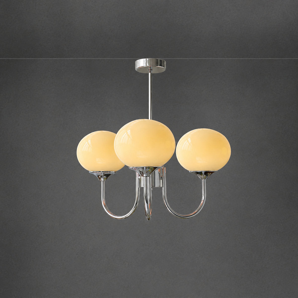 Hand-Sprayed Glass Multi-Light Chandelier