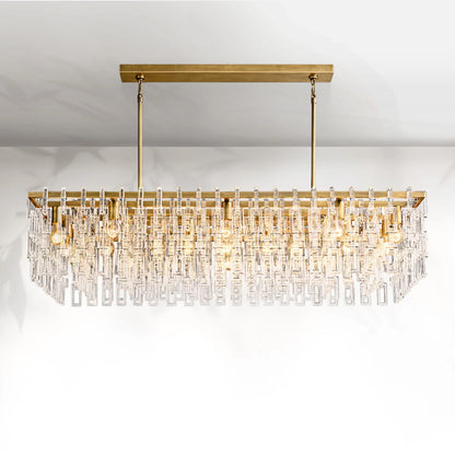 Marigan Crystal Rectangle Chandelier 60"