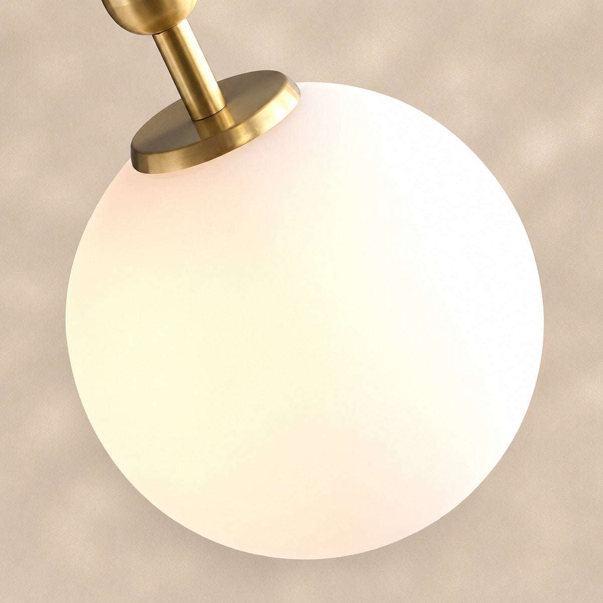 Minimalist Spherical Glass Brass Pendant Light