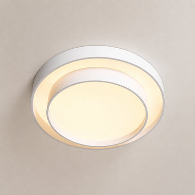 Melody Ceiling Light, 15.7-Inch x H 5.5-Inch, White, Warm Light for Living Room & Bedroom