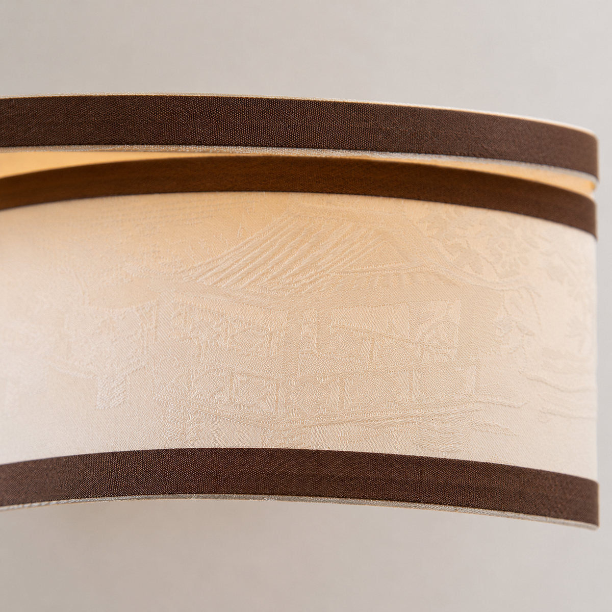 Sculptural Triple-Tiered Fabric Ring Pendant Lamp