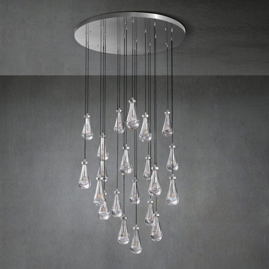 Soltaire Raindrop Round Chandelier 47"