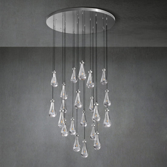 Soltaire Raindrop Round Chandelier 47"