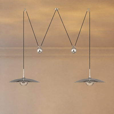 Adjustable Metal Counterweight Pendant Light for Dining Room & Living Room