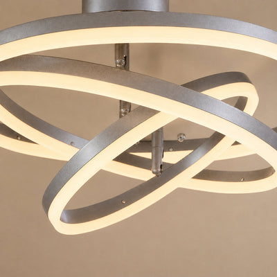 Tricolordeer LED Ring Light Ceiling Fan with Retractable Acrylic Blades