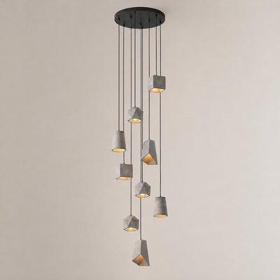 Faceted Concrete Pendant Light
