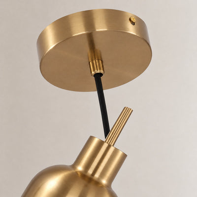 Tricolordeer Copper and White Glass Globe Pendant Light
