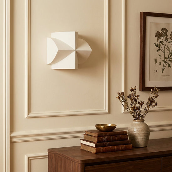 Naala Wall Lamp, 3.7~5.5-Inch x H 7.5~10.6-Inch, Gold & White for Living Room