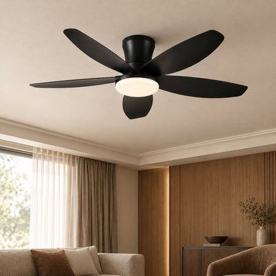 Modern LED Disc Light Flush Mount Ceiling Fan