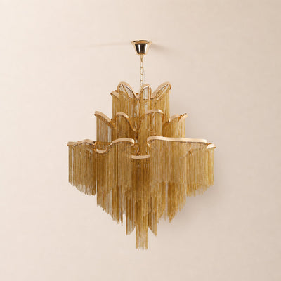 Tricolordeer Cascade Round and Linear Chandelier