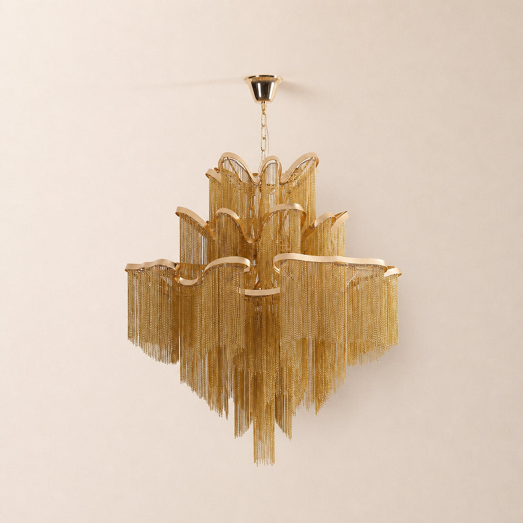 Tricolordeer Cascade Round and Linear Chandelier