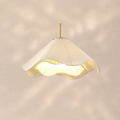 Elara Pendant Light, 15.7-Inch x H 59-Inch, Beige & Gold for Dining Room & Living Room