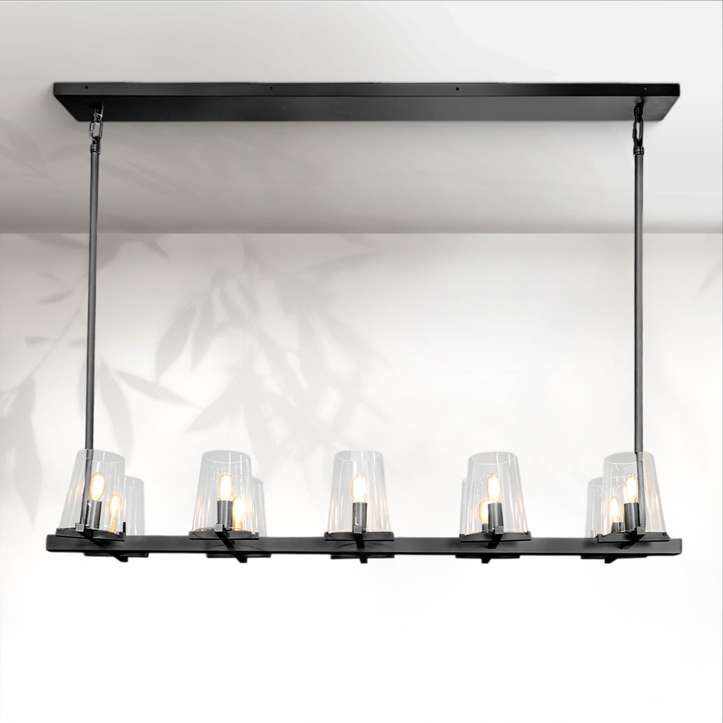 Paricia Glass Linear Chandelier 49"60"