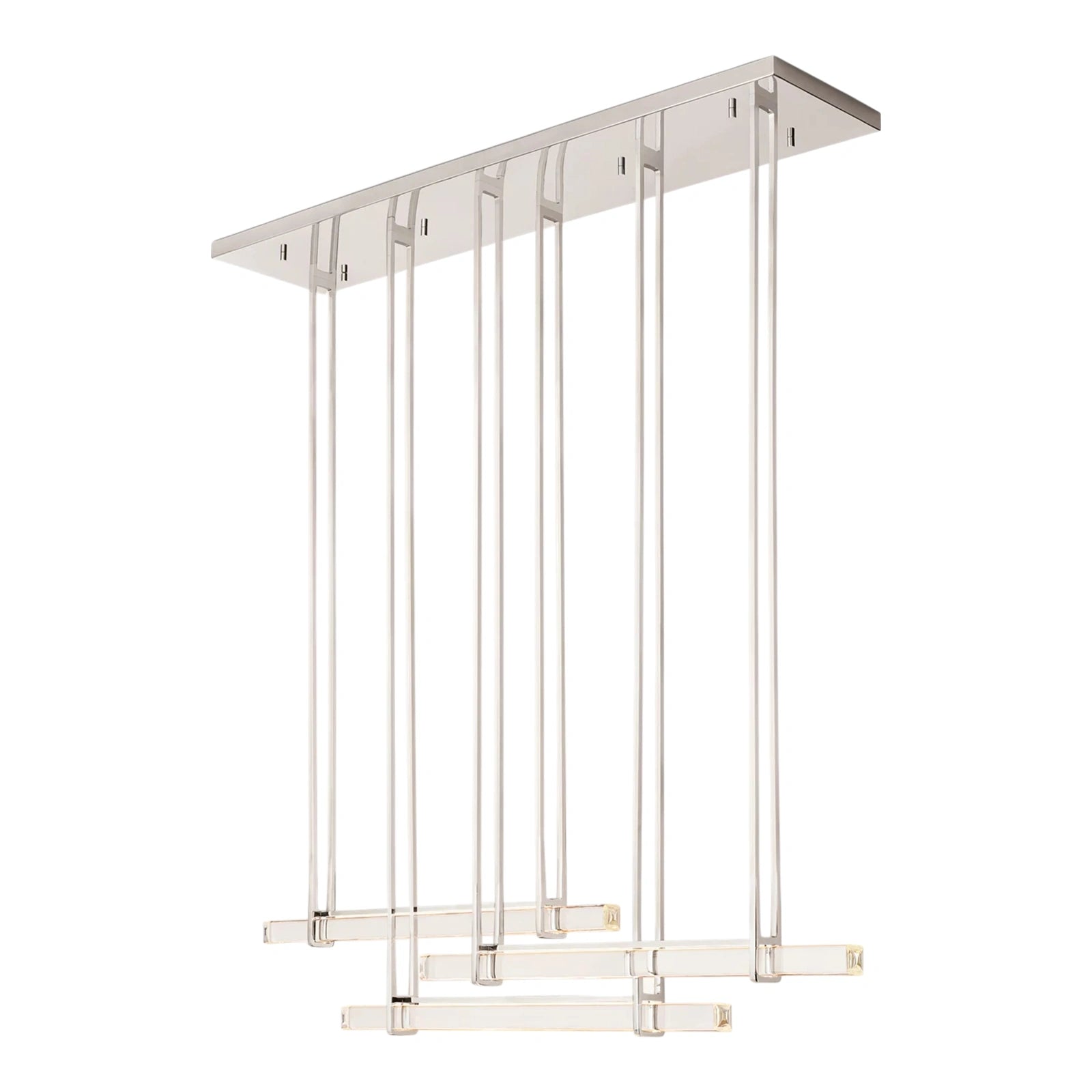 Oudubon Crystal Triple Bar Linear Chandelier