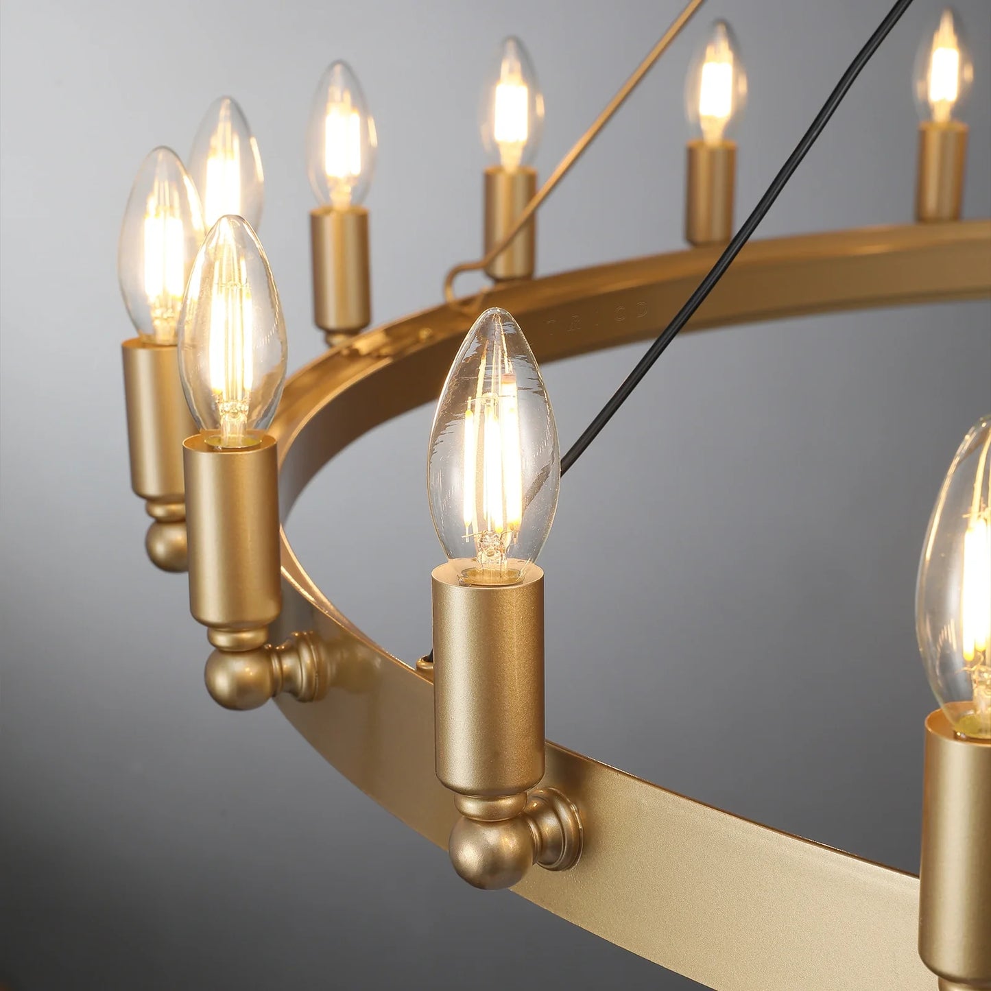 Camins Vintage Candelabra Round Chandelier