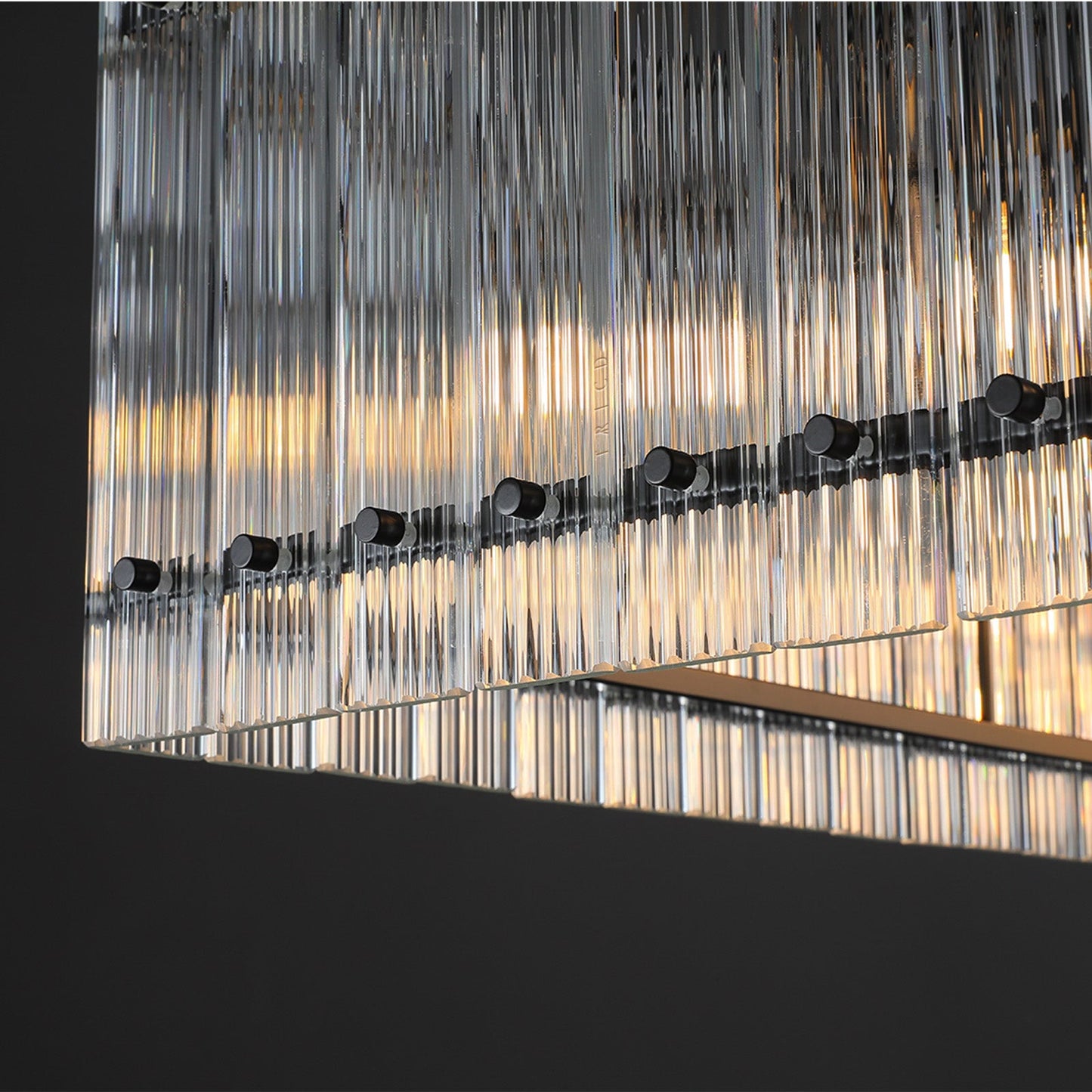 Sun Marcus Glass Rectangle Chandelier 54", 72"