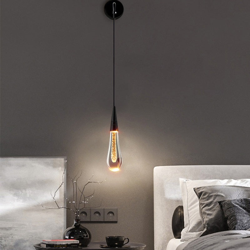 Denise Raindrop Glass Solitairen Crystal Elegance Wall Sconce