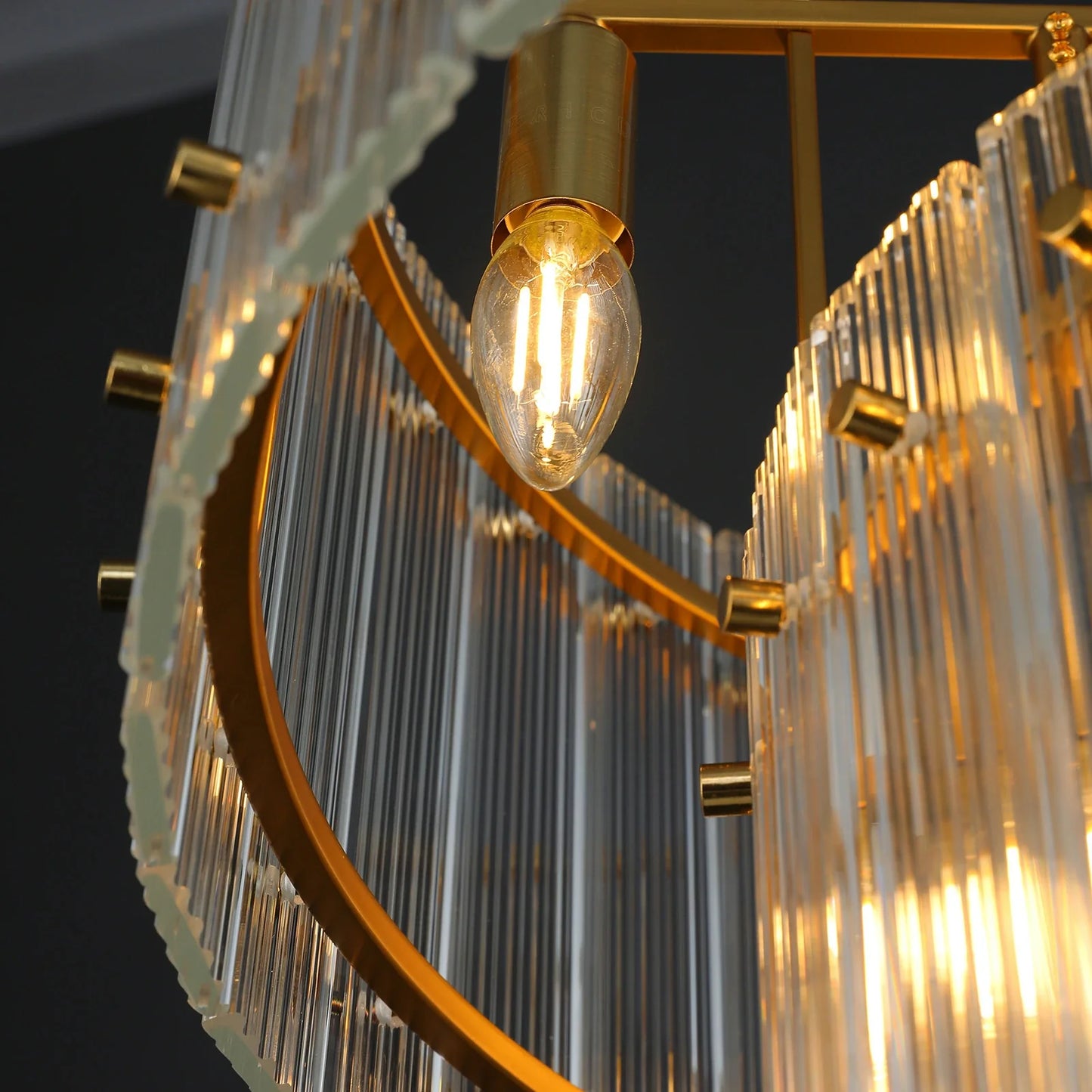 Sun Marcus Two-Tier Glass Round Chandelier 22", 37", 48", 60"