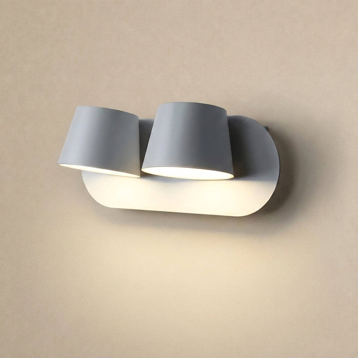 Angle Adjustable Reading Wall Lamp, 4.7~15-Inch x H 4.7-Inch, White, Warm Light for Bedroom & Living Room