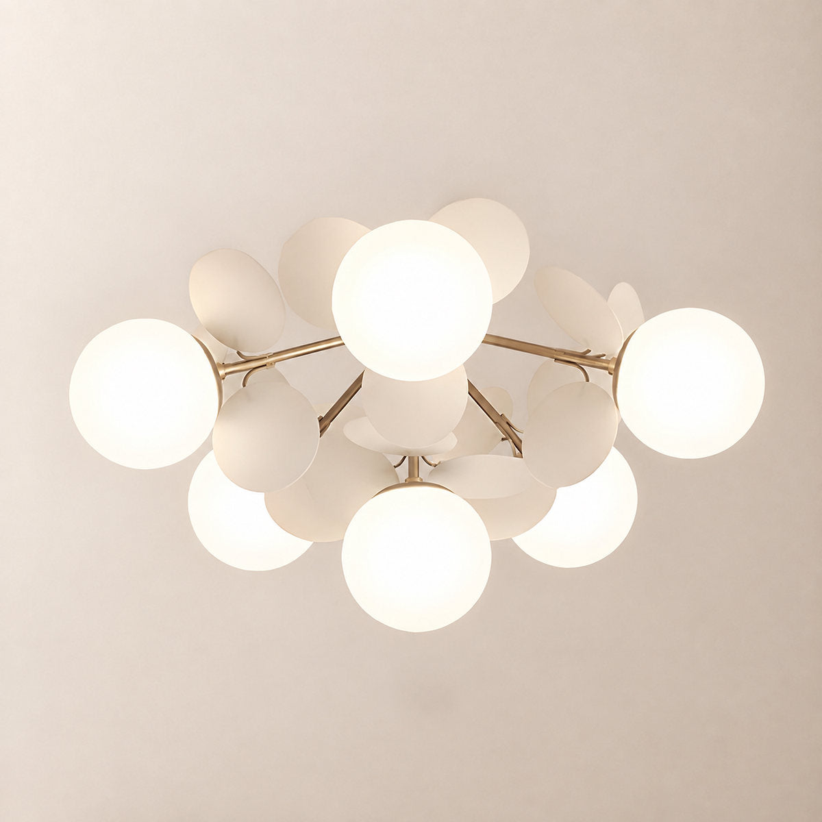 Round Macaron Ceiling Light, 20.5-Inch x H 12.5-Inch for Living Room
