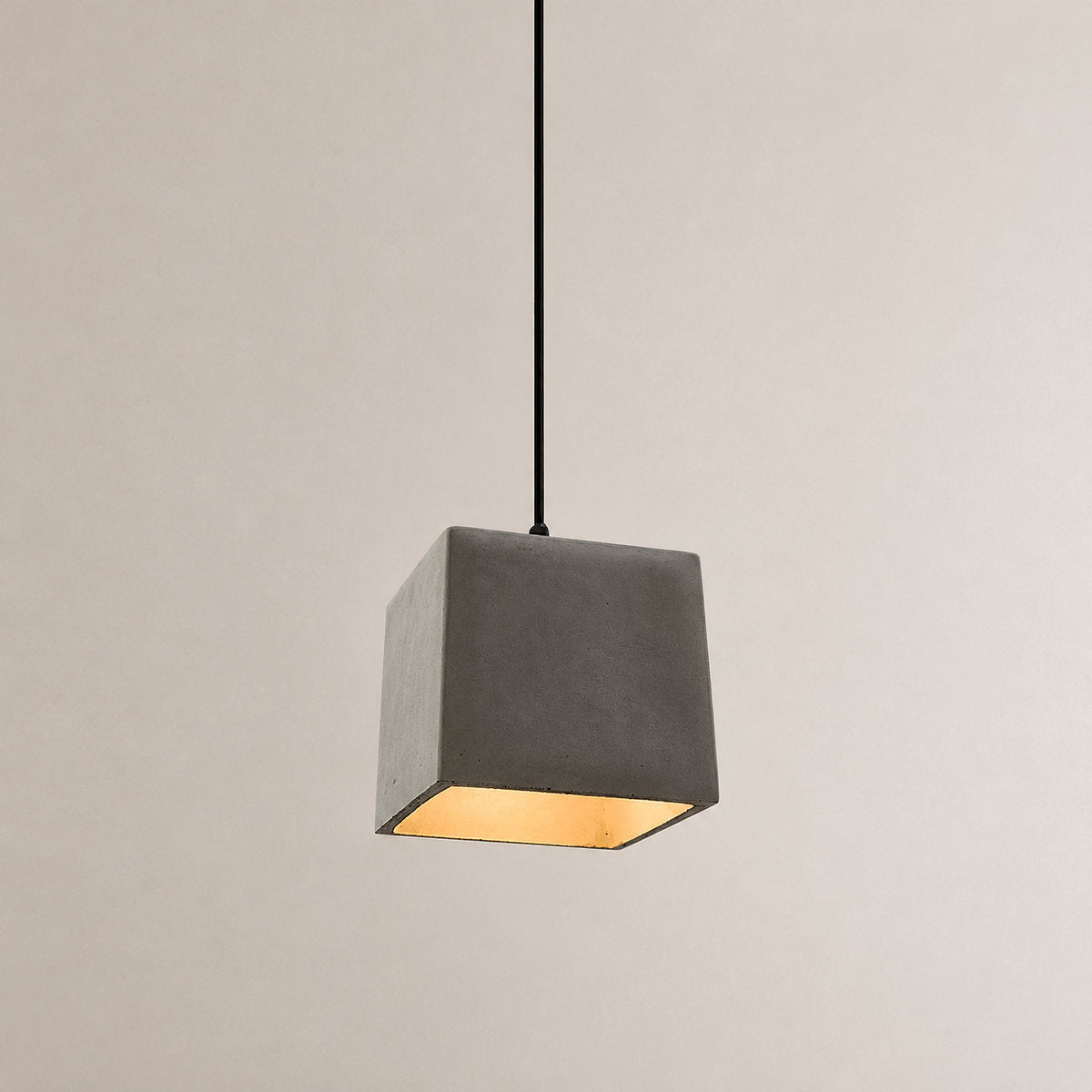 Faceted Concrete Pendant Light