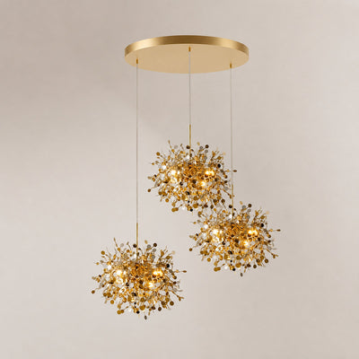 Tricolordeer Polished Disc Stainless Steel Pendant Lamp