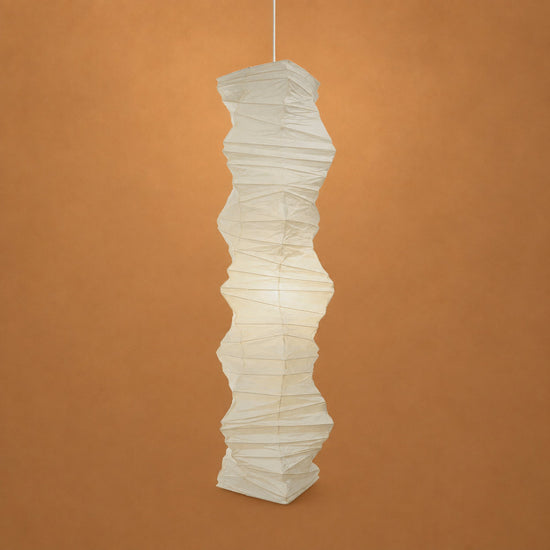 Pleated 33N Tall Column Pendant Light