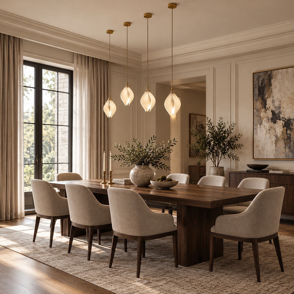 Petal Pendant Light with Versatile Configurations