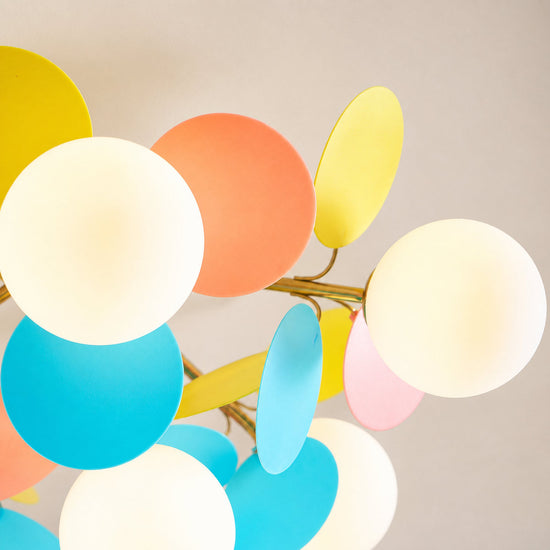 Round Macaron Ceiling Light, 20.5-Inch x H 12.5-Inch for Living Room